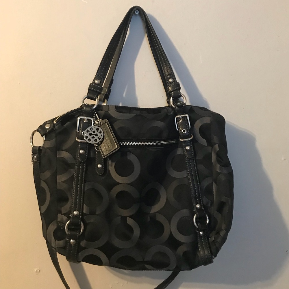 Coach Monogrammed Black Bag
